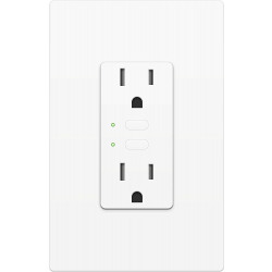 Insteon Dual On/Off Outlet, Tamper Resistant, White