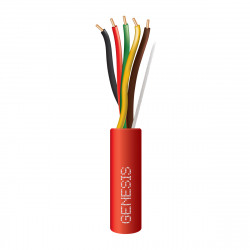 Genesis Fire Alarm Cable 18/5 SOLID FAS 105C500FT/152m Box, Red