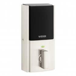 Weiser Zwave 700 Push Button Contemporary Deadbolt Smart Lock,Satin Nickel