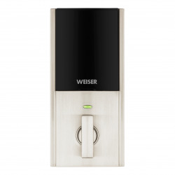 Weiser Zwave 700 Push Button Contemporary Deadbolt Smart Lock,Satin Nickel