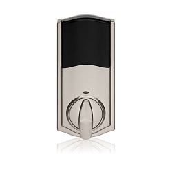 Weiser Zwave Plus Traditional Touch Screen Deadbolt Smart Lock, Satin Nickel