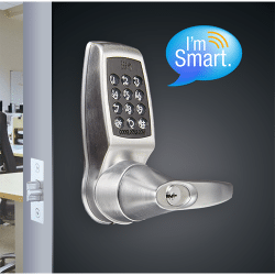 Codelocks Smart Lock with Netcode, Mifare Reader, Brushed Steel 2 3/8&quot;