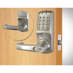 Codelocks Electronic Tubular Latchbolt Brushed Steel, 2 3/8&quot; 60mm