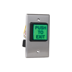 Camden 2&quot; Sq Illuminated Push Exit Switch With Fixed 30 Second Timer