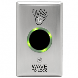 Camden Wired Touchless Sw, 1 Relay, SSteel, SingleGang Hand/Wave to Lock
