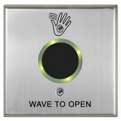 Camden Battery Touchless Switch, 1 Relay, S.Steel, D.Gang, WavetoOpen/HandIcon