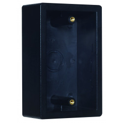 Camden Surface Box, Standard Depth Double wall,flame/Impact resistant black ABS