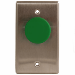 Camden Single Gang, Mushroom Button, N/O and N/C contacts, Green