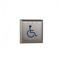 Camden 4.5&quot; Square Push Plate Switch, Active Wheelchair &amp;  PTO, Concealed Screws