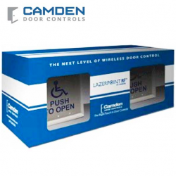 Camden Wireless Kit 4 1/2&quot; Square Push Plate Switch, WHEELCHAIR &amp; PTO