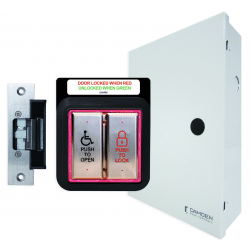 Camden Restroom Control Kit, Flush Mount Illuminated System w/ Power,Encl,Strike
