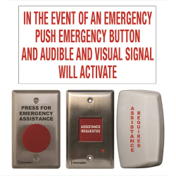 Camden Universal Emergency Call Kit with Button, Sounder, LED Dome Light, Sign