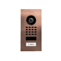 Doorbird Compact IP Video Door Station, Flush Mount, Stainless Steel PVD Bronze