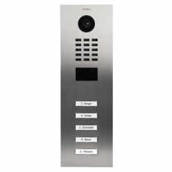 DoorBird IP Video Door Intercom 5 Buttons for 5 Tenants, Brushed Stainless Steel