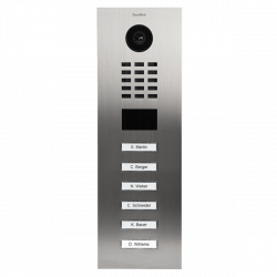 DoorBird IP Video Door Intercom 6 Buttons for 6 Tenants,  Stainless Steel V2A