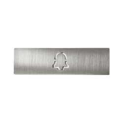 Doorbird Call Button Cover with Bell Symbol for D21X Brushed Stainless