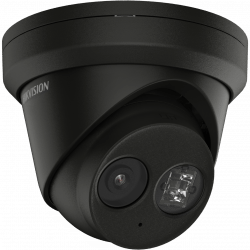 Hikvision IP Network AcuSense Turret Camera, 8MP 4K, IR, 2.8mm, Black