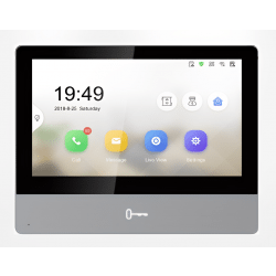 Hikvision Video Intercom Indoor Station, 7&quot; IPS Touch Screen, Phys Unlock Button