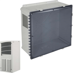 STI EnviroArmour Waterproof Enclosure 24x24x10 Tinted Cover with Heater and AC