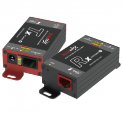 Intercoax Ethernet over UTP + PoE Extender,tto 2400M (EUP-8041T+EUP-8401R) + PWR