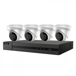 Hikvision HiLook IP Camera Kit 4 Channel 4K NVR 1TB HD, 4 x 4MP Turret Cameras