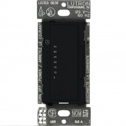 Lutron Maestro Countdown Timer 5-60 Min, Single Pole w/ Neutral, Black