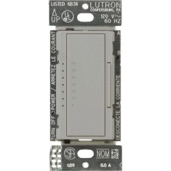 Lutron Maestro Countdown Timer 5-60 Min, Single Pole w/ Neutral, Gray