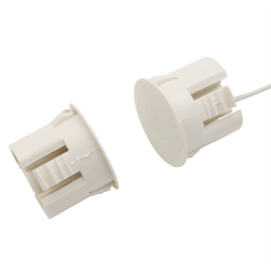 Flair Recessed Magnetic Contact 1 Inch Self Locking Leads White