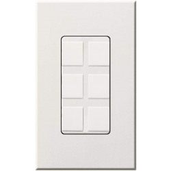 Lutron Nova T, 6-Port Frame w/ Blanks, White