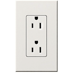 Lutron Nova T 15A Tamper Resistant Receptacle, White