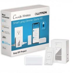 Lutron Caseta Wireless Kit Plug-in Lamp Dimmer, Smart Bridge, Pico Remote