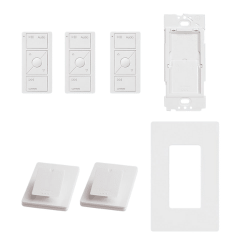 Lutron Caseta Wireless PRO Kit Smart Bridge, 3 x Audio Pico, 2 Ped, WBX, CW1