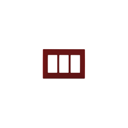 Leviton Renu 3 Gang Plastic Wallplate Red Delicious