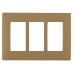 Leviton Renu 3 Gang Plastic Wallplate Warm Caramel