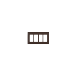 Leviton Renu 4 Gang Plastic Wallplate Walnut Bark