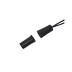 Flair Stubby Recessed Magnetic Contact 3/8&quot; x 3/4&quot; with Wire Leads, Black