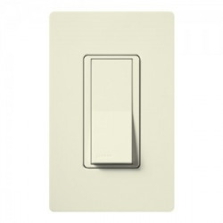 Lutron Satin Colors 15A Single Pole Switch, Biscuit