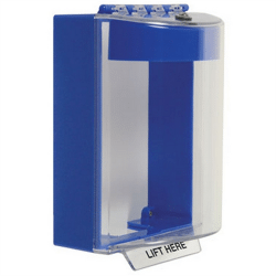 STI Universal Stopper Dome Cover with Spacer, Horn, No Label, Blue