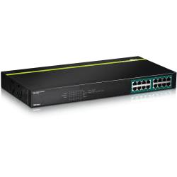 TRENDnet 16 Port GREENnet Gigabit PoE+ Switch (250W) Rack Mountable
