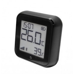 Shelly H&amp;T Gen3 Humidity and Temperature WiFi Smart Sensor,e-ink Display, Black