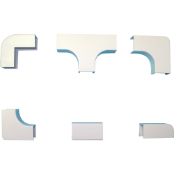 GRI E-Z DUCT 5/8&quot; x 1&quot; Combo Pack, 2 EA IC,OC, SP,RA,TEE,END Cap, White