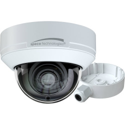 Speco 5MP HD-TVI Dome Camera, IR, 2.8-12mm Motorized lens, Junction Box, White