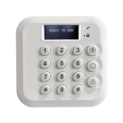 UNO Full Message Wired Keypad with 433 MHz RF Receiver Built In, White
