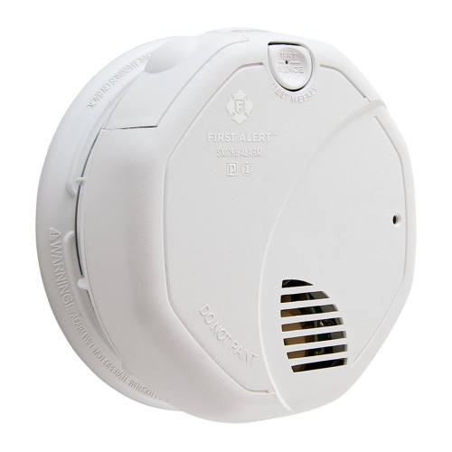 First Alert 3120BA 120V Wired Dual Tech Photo Ion Smoke Alarm, Battery Backup