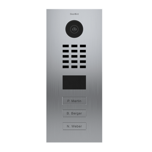 DoorBird IP Video Intercom Door Station,3 Units, 3 Call Buttons, V2A Stainless