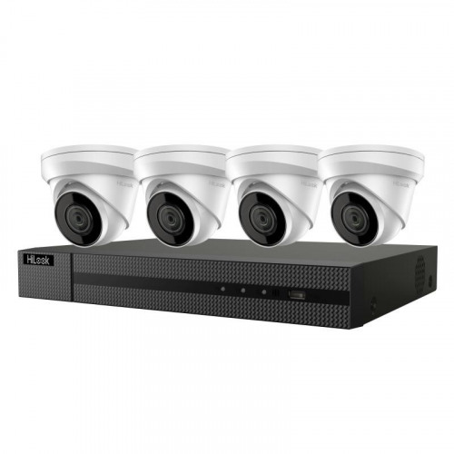 Hikvision HiLook IP Camera Kit 4 Channel 4K NVR 1TB HD, 4 x 4MP Turret Cameras