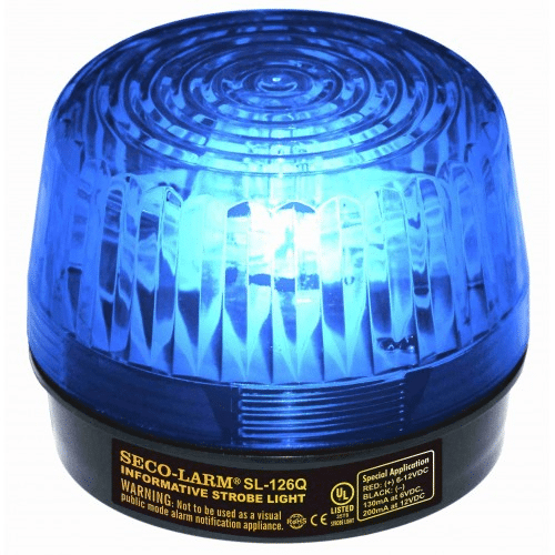 SecoLarm Indoor Blue Security Strobe Light 6-12VDC