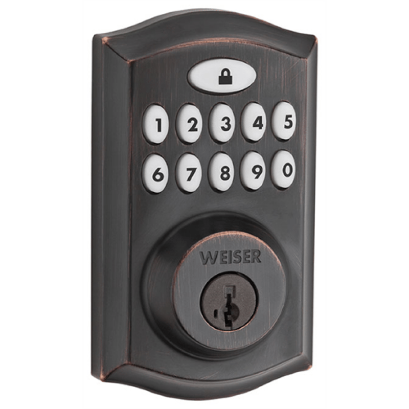 Weiser 9ged18000 017 11 Button Traditional Deadbolt Venetian Bronze