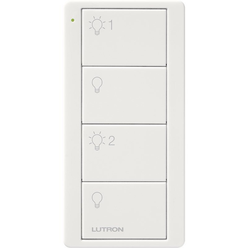 Lutron Pico Remote 4 Button 2 Group Light, White