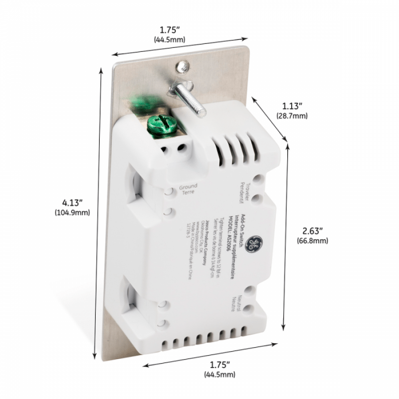 GE Enbrighten Toggle Add-On Switch For 3 Way, 4 Way with QuickFit and  SimpleWire - AartechPro Canada